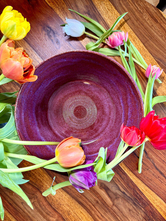 Große Bowl mit Reibe „Burgundy Love“