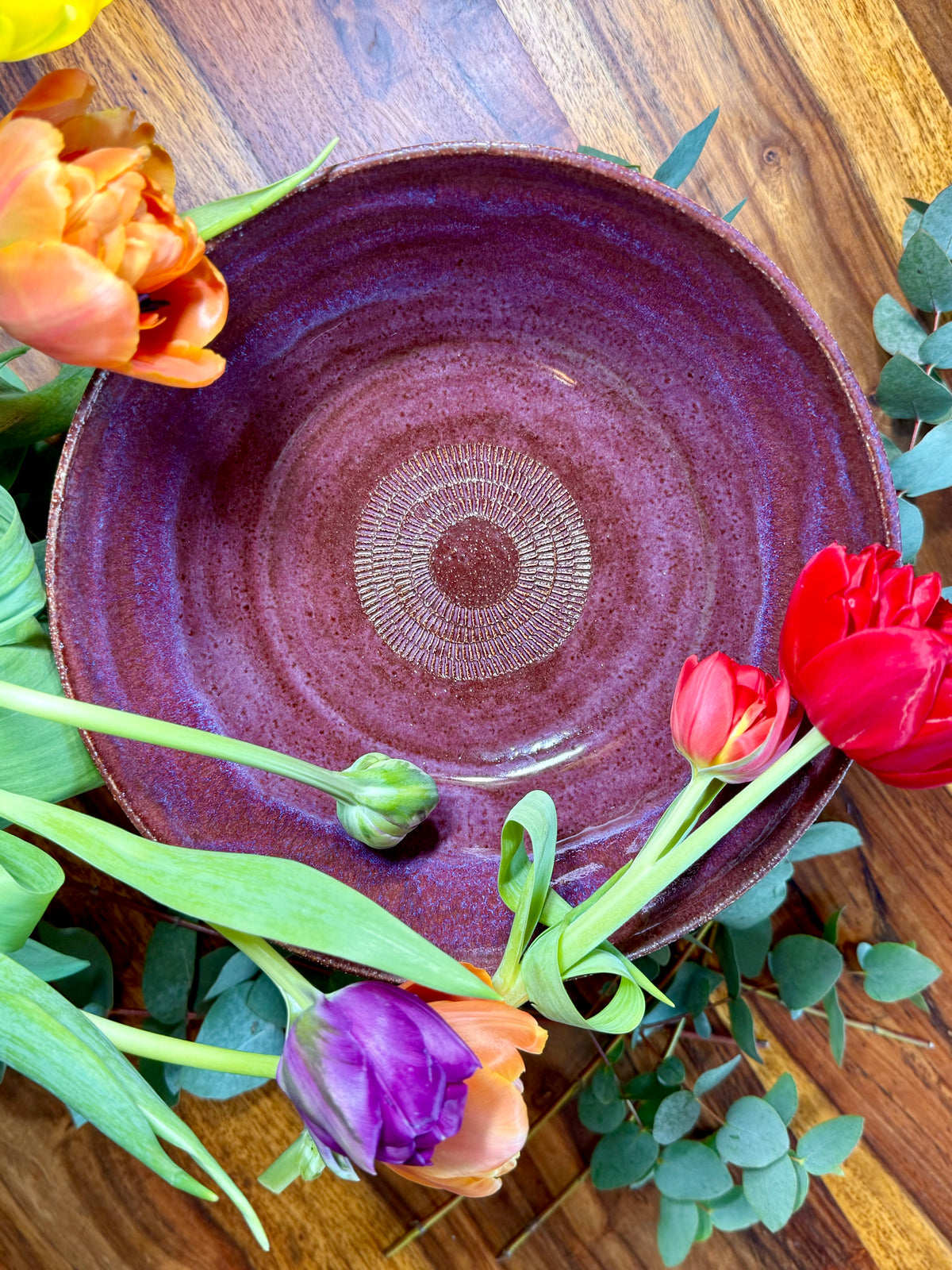 Große Bowl mit Reibe „Burgundy Love“