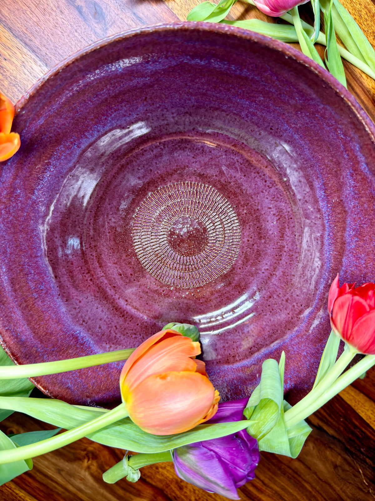 Große Bowl mit Reibe „Burgundy Love“