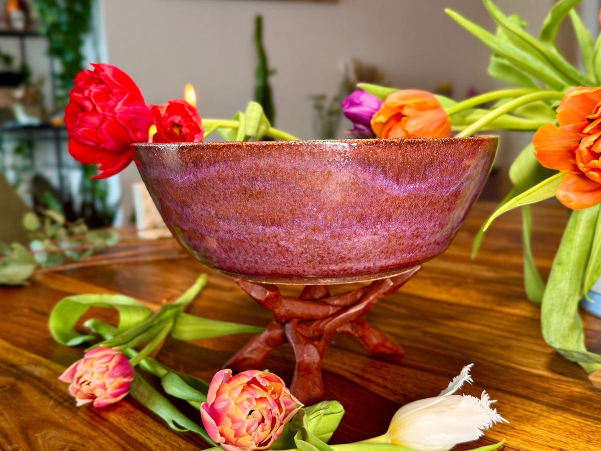 Große Bowl mit Reibe „Burgundy Love“